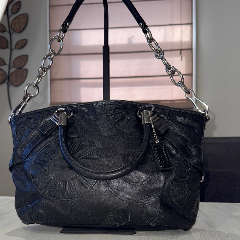 Coach Limited Edition Opt Art Maddison Sophia Leather Shoulder Bag